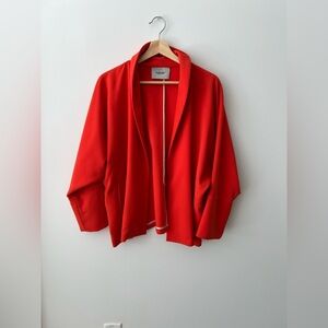 Rachel Comey Bright Red Open-Front Blazer